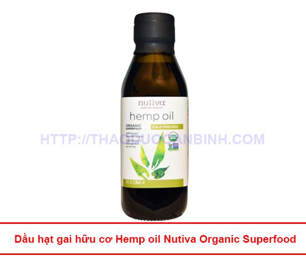 Dầu hạt gai hữu cơ Hemp oil Nutiva Organic Superfood